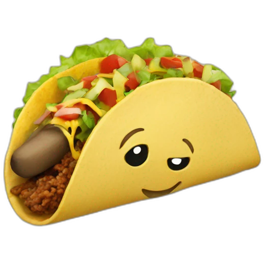 a taco eating a taco emoji