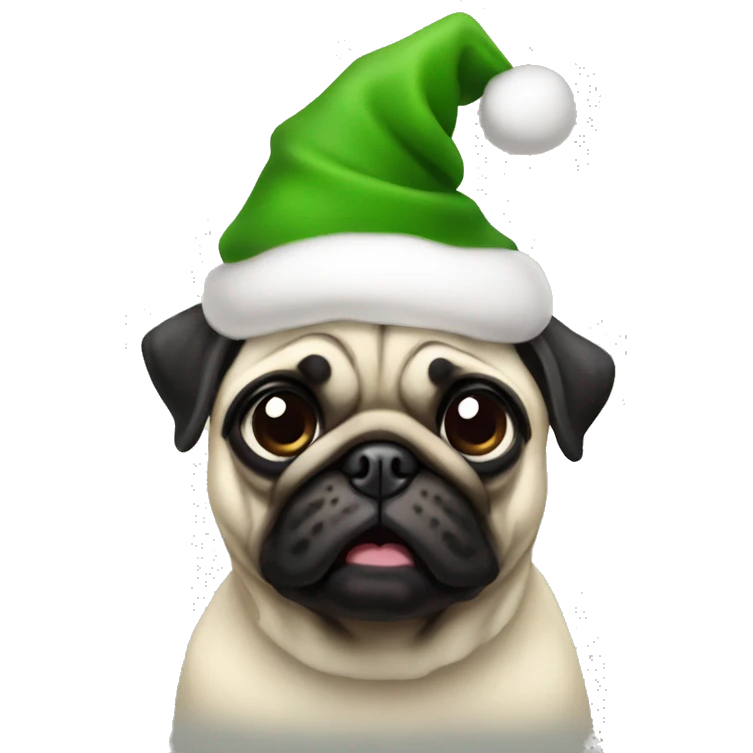  Christmas pug emoji