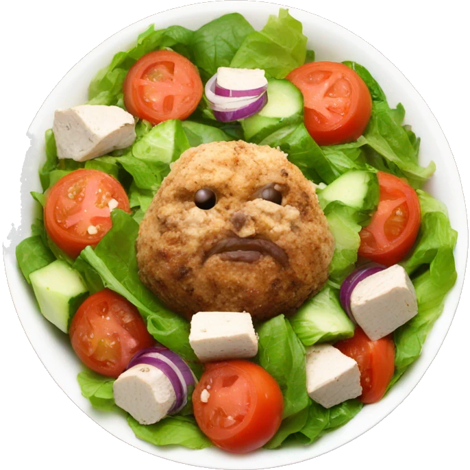 greek chicken meatball salad emoji