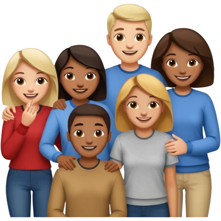 Cast members from tv show friends  emoji