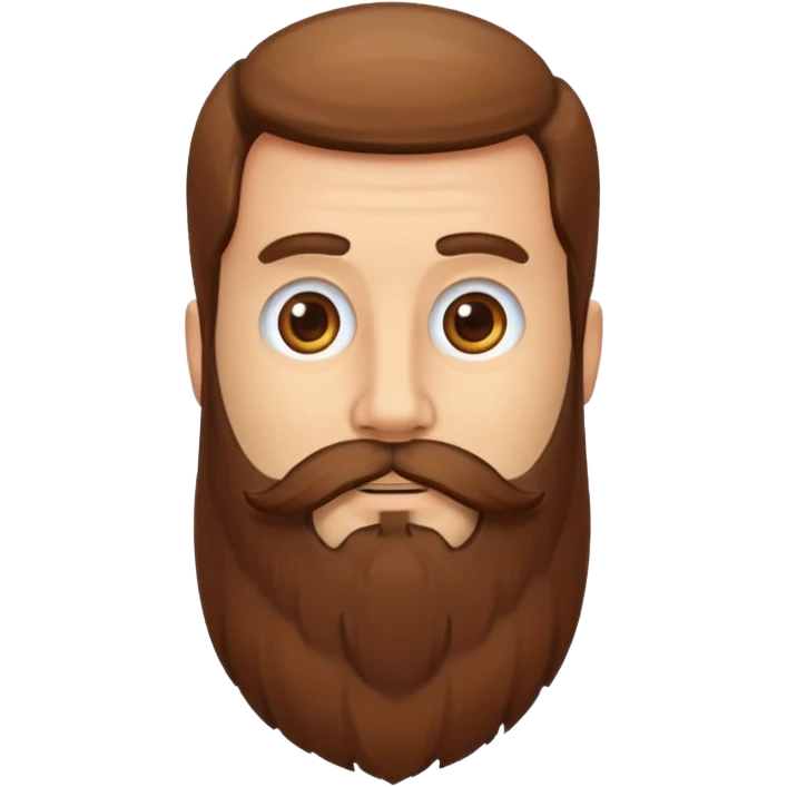 Long brown beard emoji. Only beard. emoji