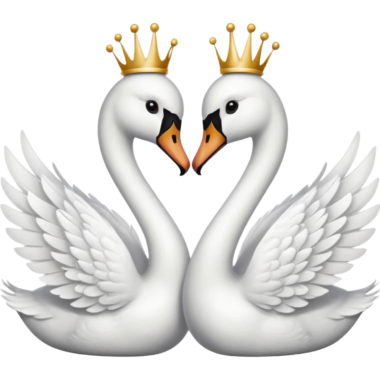 2 swans kissing emoji
