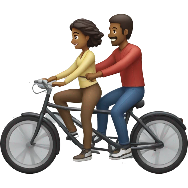 Two people riding bike emoji