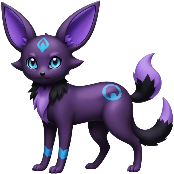 Noibat-Umbreon-Espeon-hybrid, full body emoji