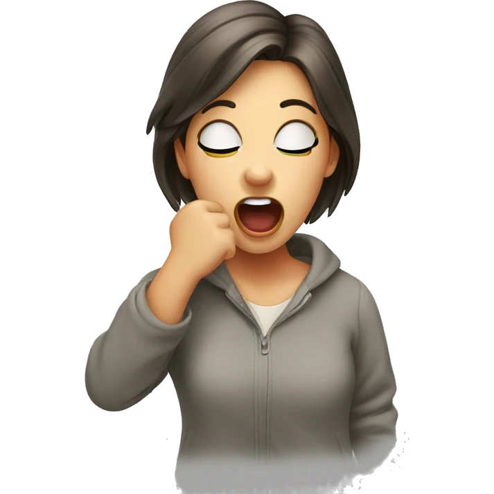 girl yawning emoji