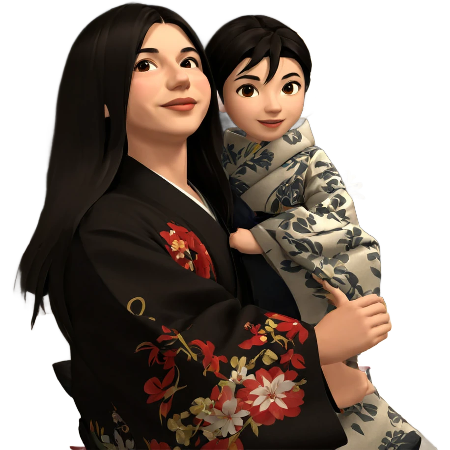 japanese couple in traditional attire emoji