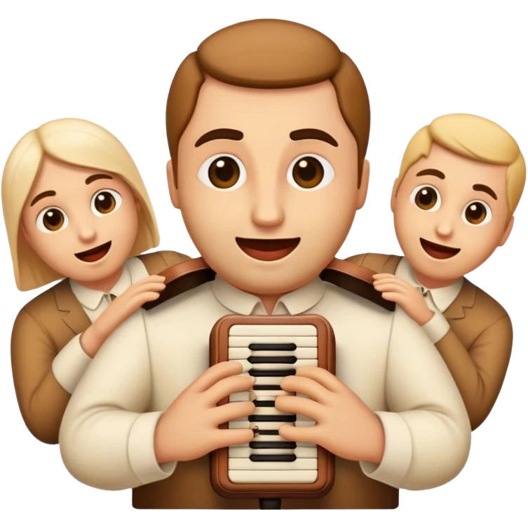 Cinematic Realistic Klapa Music Pop Culture Emoji, depicted with a soulful portrayal of traditional Croatian vocal music rendered with delicate textures and warm, cultural lighting. emoji