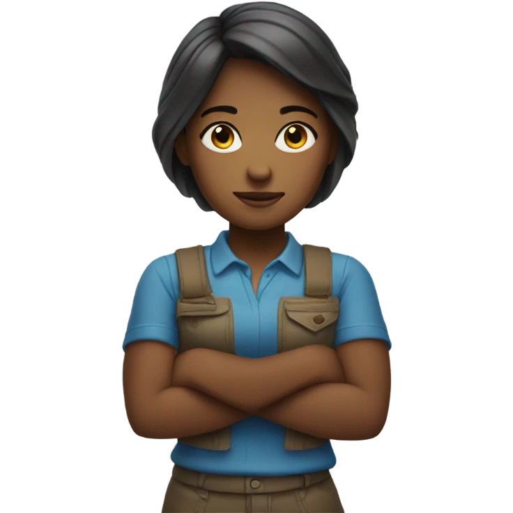 Girl with arms crossed emoji
