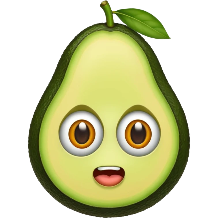 Avocado with 2 ayes and a 🫦 this mouth  emoji
