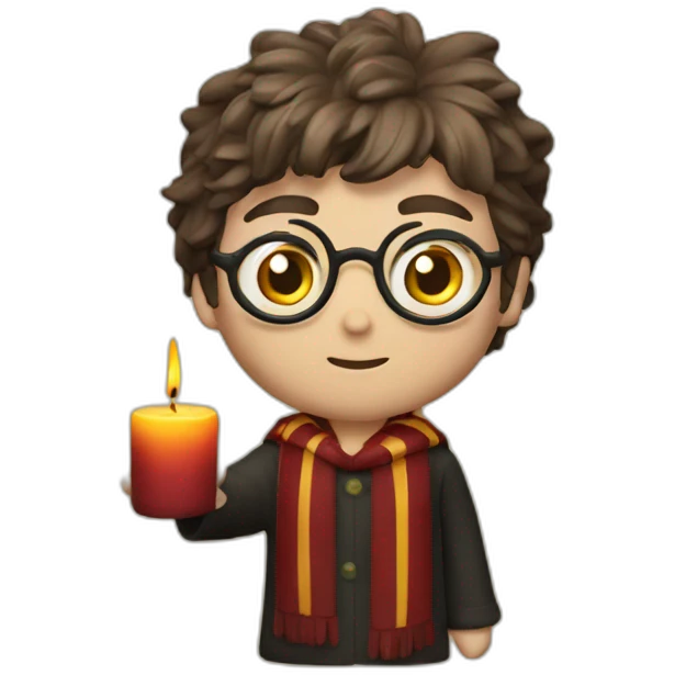 harry potter christmas candle emoji