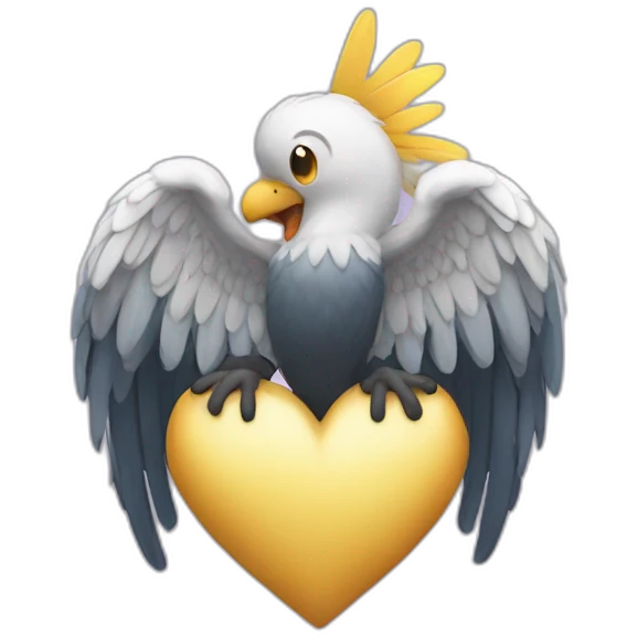 corazon con alas emoji