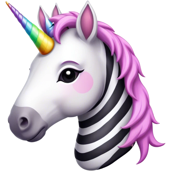 Zebra striped unicorn  emoji