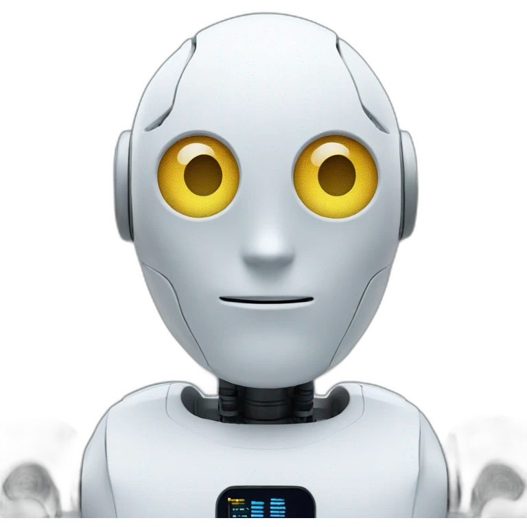 Ai robot viewing report emoji
