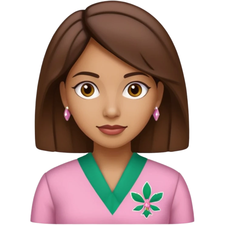 Hispanic woman alpha kappa alpha sorority emoji