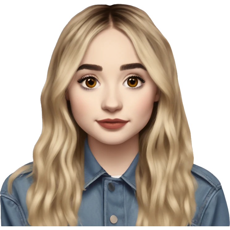 sabrina carpenter curtain bangs emoji