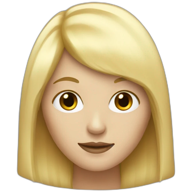 white-woman-with-blond-hair-fringe emoji