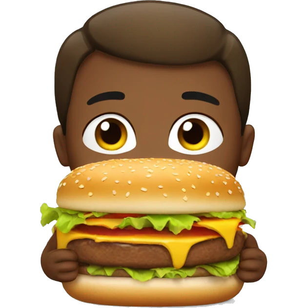 eating a burger in bed emoji
