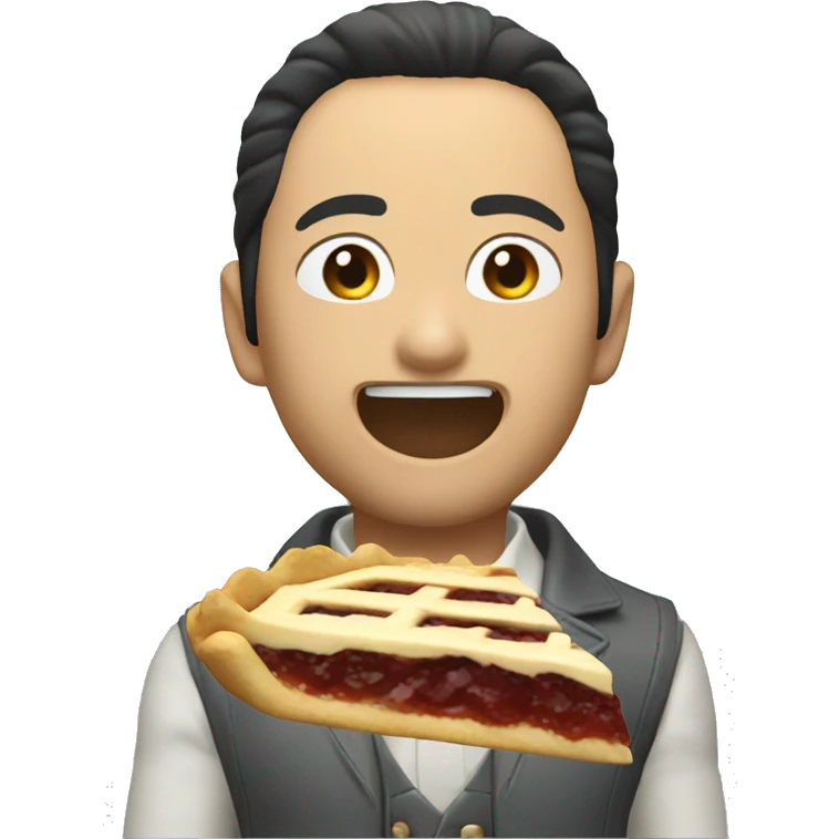 Kazuma Kiryu eating pie emoji