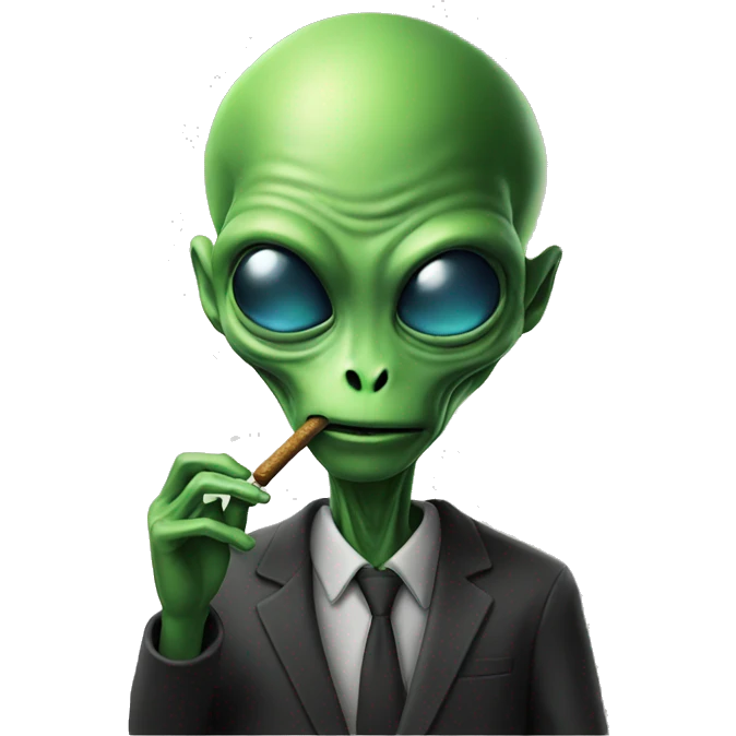 Alien smoking  emoji