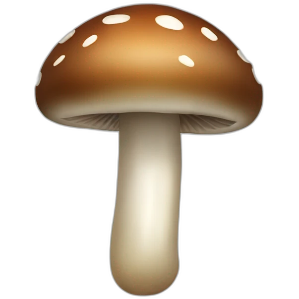 a whole cap brown mushroom emoji