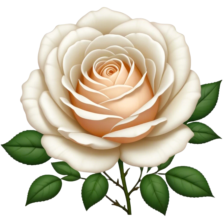 white English rose Benjamin Britten ( flower ) emoji