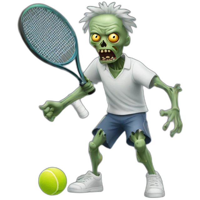 zombie playing tennis emoji