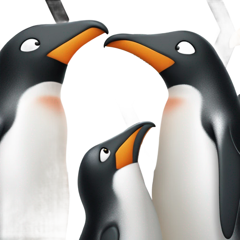 pingüinos enamorados  emoji