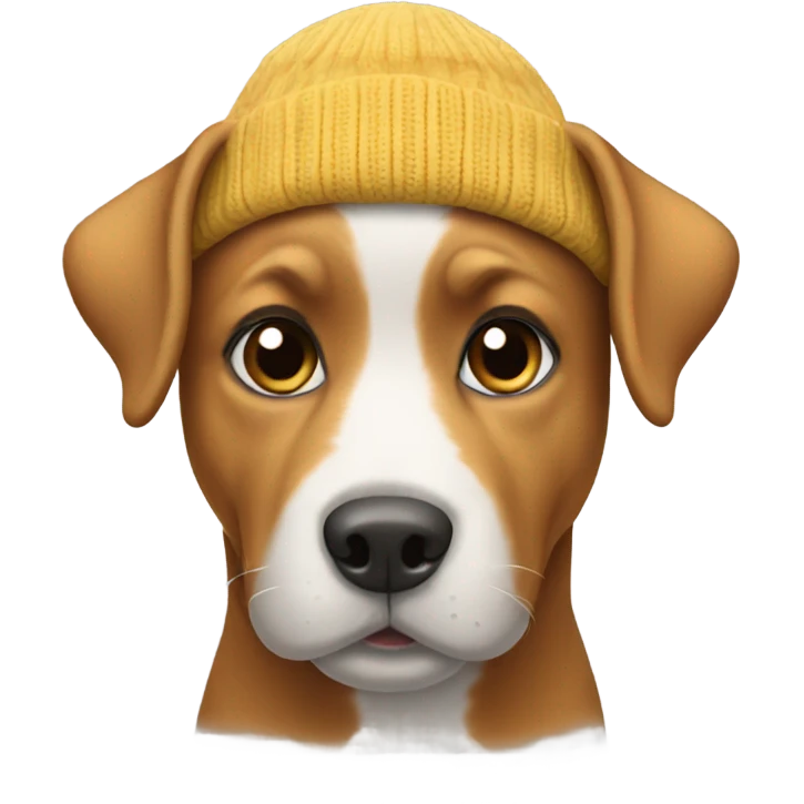 dog with beanie  emoji