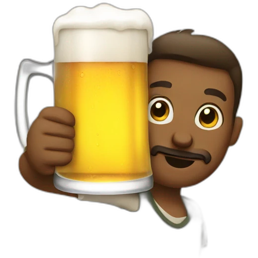 man drink a beer emoji