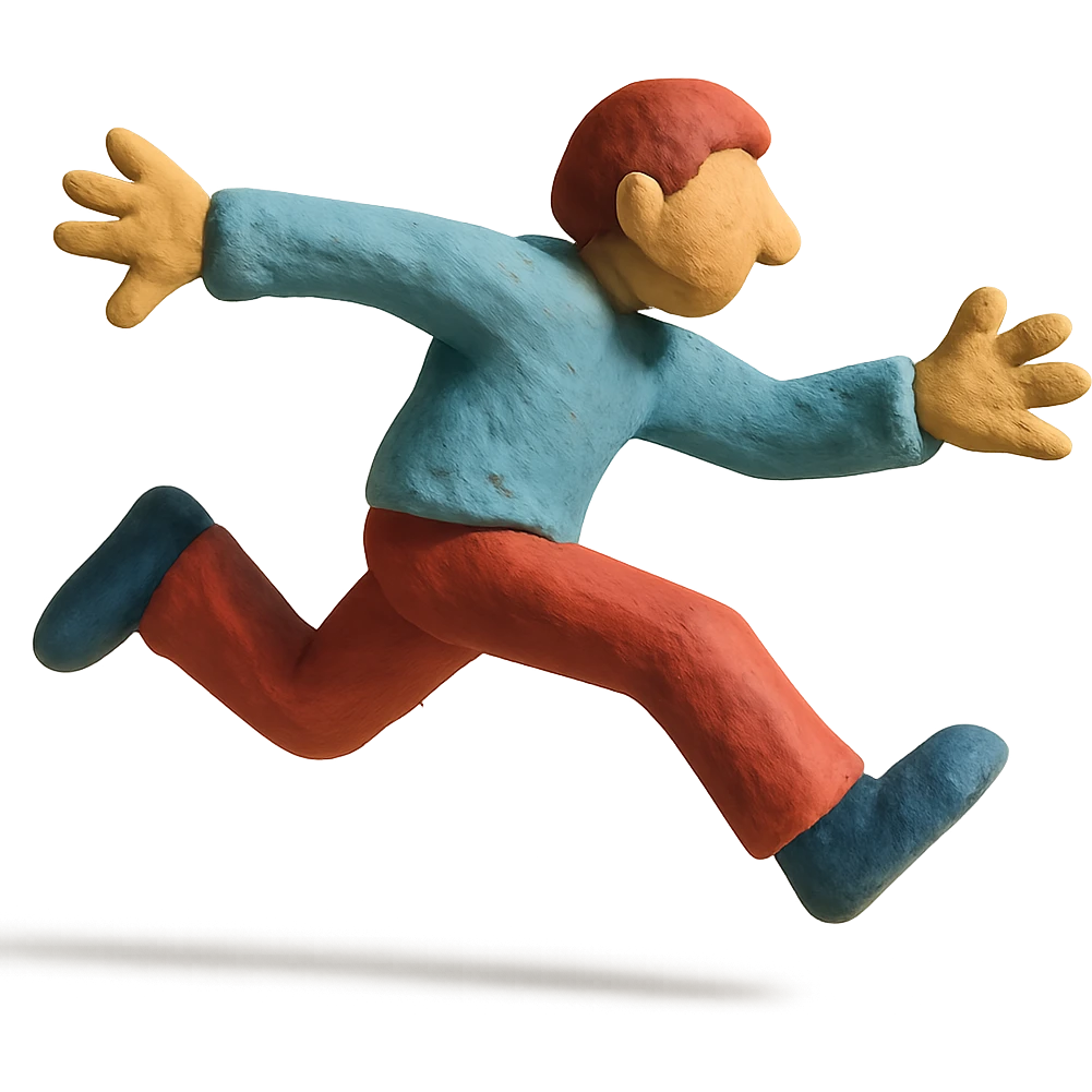 person leaping forward, dynamic pose emoji