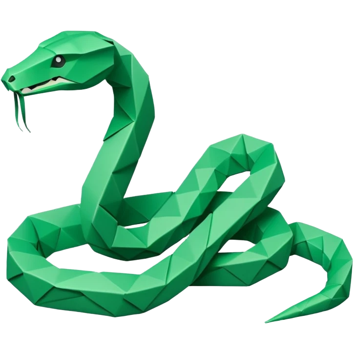origami snake in color green mint rgb(168, 251, 211) emoji
