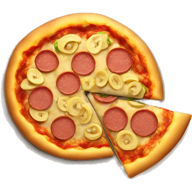Pizza with sausage and banana peppers on it emoji
