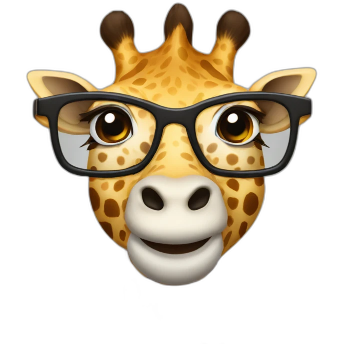 girafa de oculos emoji
