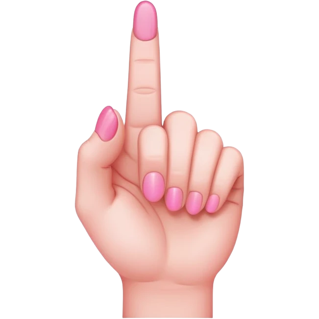 pink middle finger emoji