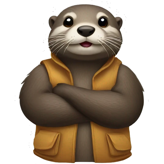 Otter playing survivor emoji