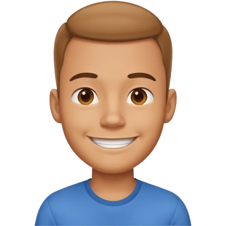 very big head and small body proportion male cartoon emoji