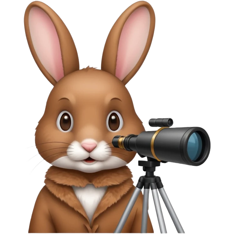 rabbit use to see telescope emoji