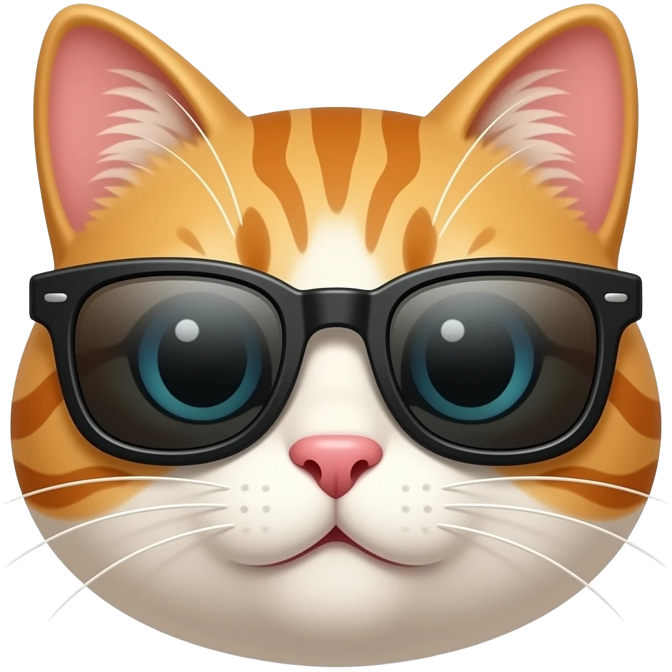 Cat with sunglasses emoji