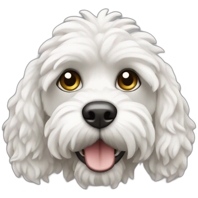 White Cavapoo burglar  emoji