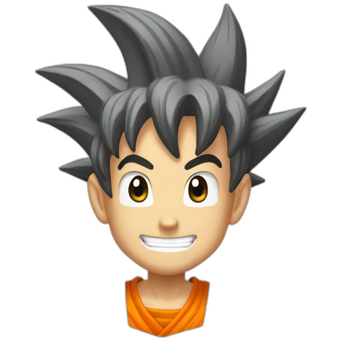 san goku from dragon ball z smilling emoji