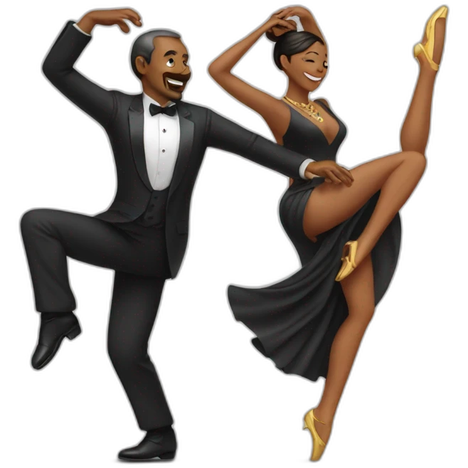 man ad woman dance tango emoji