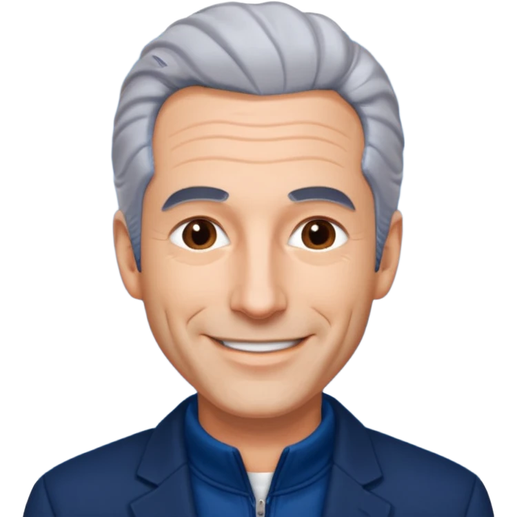 Jeffery Epstein with dark blue jacket  emoji