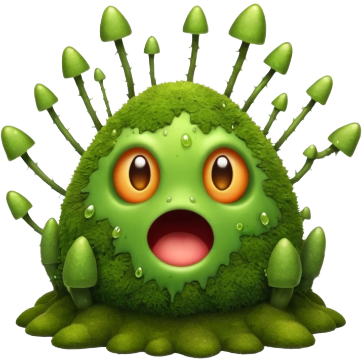 moss creature shocked with spores burst emoji