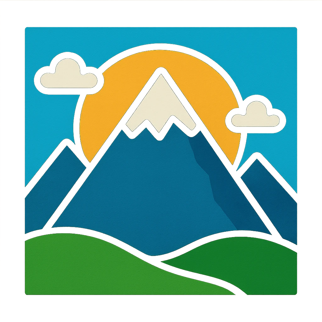 little alchemy style icon
subject: mountain
border: medium-black emoji
