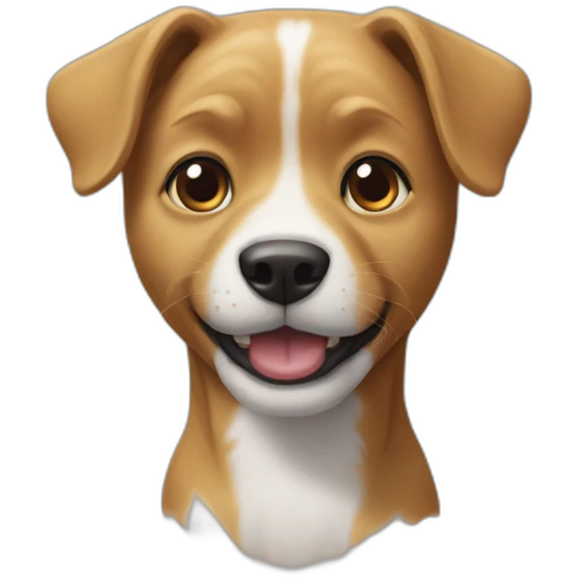 Chat sur un chien emoji