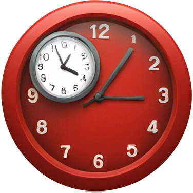 red clock emoji