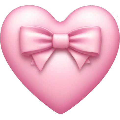 Light pink heart with bow  emoji
