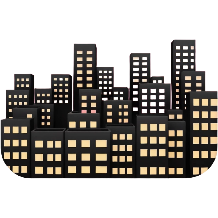 pink sky with black buildings emoji