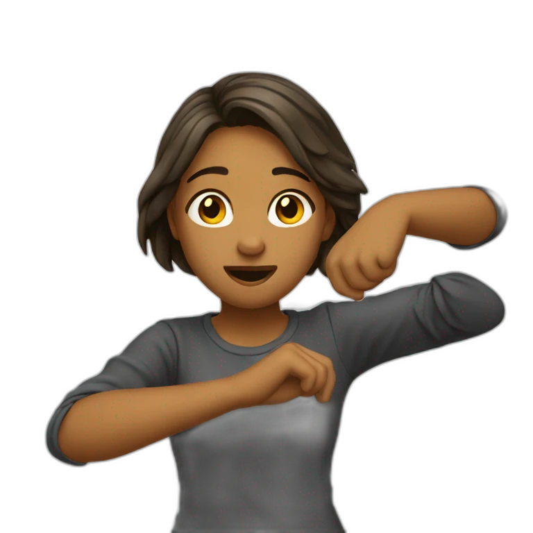 Fille qui dab emoji