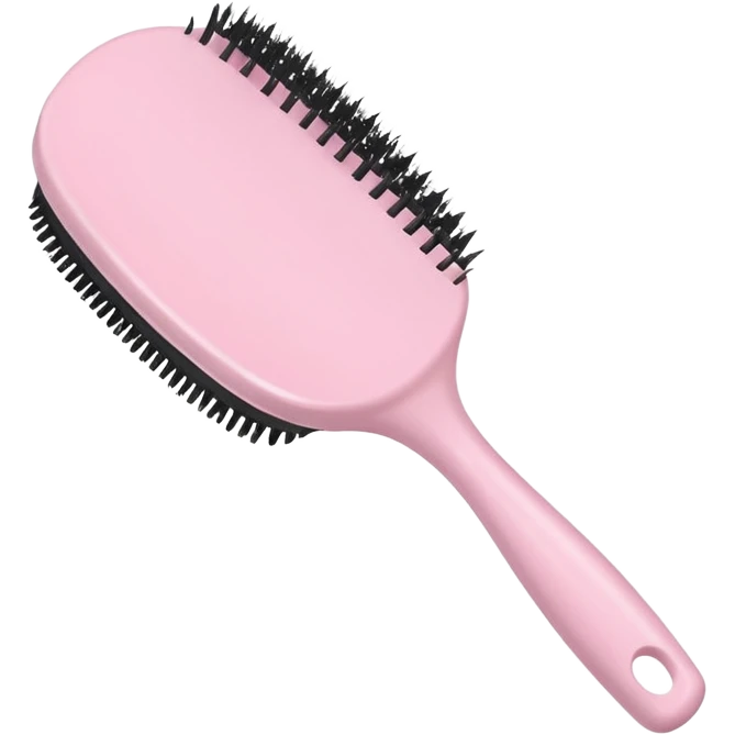 light pink round hair brush emoji